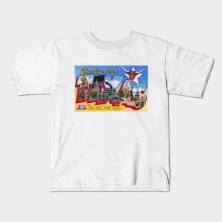 Greetings from Texas, the Lone Star State - Vintage Large Letter Postcard Kids T-Shirt